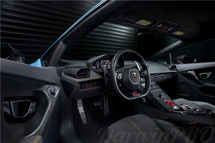 2015-2022 Lamborghini Huracan LP610 & LP580 Autoclave Carbon Fiber Center Steering Wheel Trim - [The Exotic Hub]