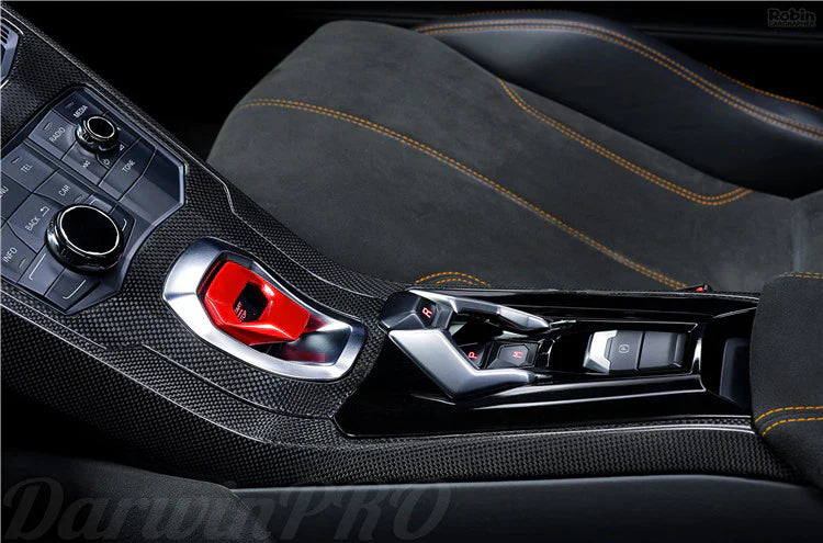 2015-2022 Lamborghini Huracan LP610 & LP580 Autoclave Carbon Fiber Center Console Border Trim - [The Exotic Hub]