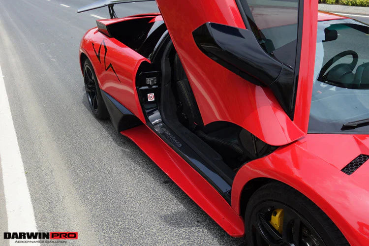 2001-2010 Lamborghini Murcielago SV Style Carbon Fiber Door Sills Steps Cover - [The Exotic Hub]