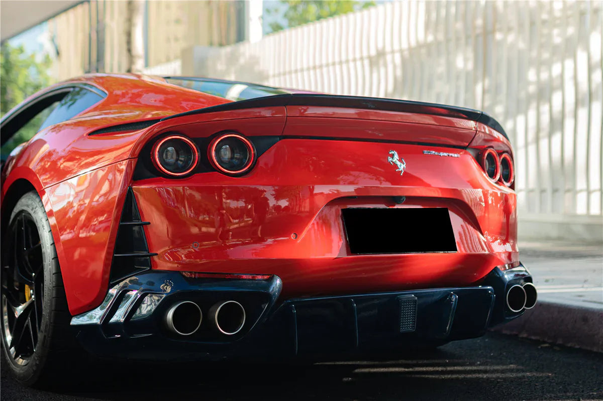 2018-UP Ferrari 812 Superfast MSY Style Rear Diffuser with Light - [The Exotic Hub]