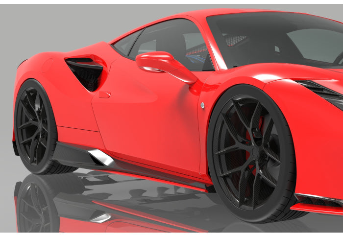 1016 Carbon Side Skirts for Ferrari F8 - [The Exotic Hub]