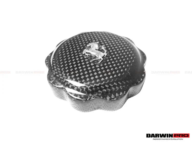 2010-2023 Ferrari (ALL MODELS) Dry Carbon Fiber Oil Cap cover - [The Exotic Hub]