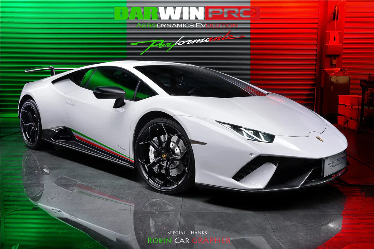 2015-2020 Lamborghini Huracan LP610/LP580 Performante Style Partial Carbon Fiber Aero - Full Kit - [The Exotic Hub]