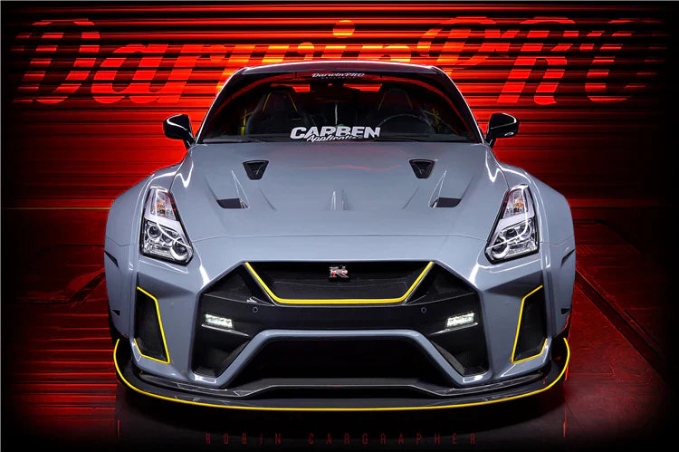 2008-2022 Nissan GTR R35 CBA/DBA/EBA BKSSII Style Partial Carbon Fiber Full Wide Body Kit - [The Exotic Hub]