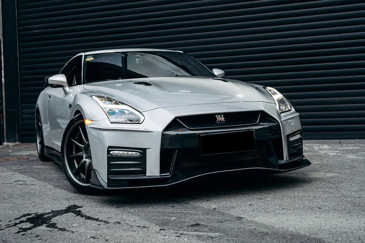 2017-2022 Nissan GTR R35 EBA NSM Style Partial Carbon Fiber Front Bumper - [The Exotic Hub]