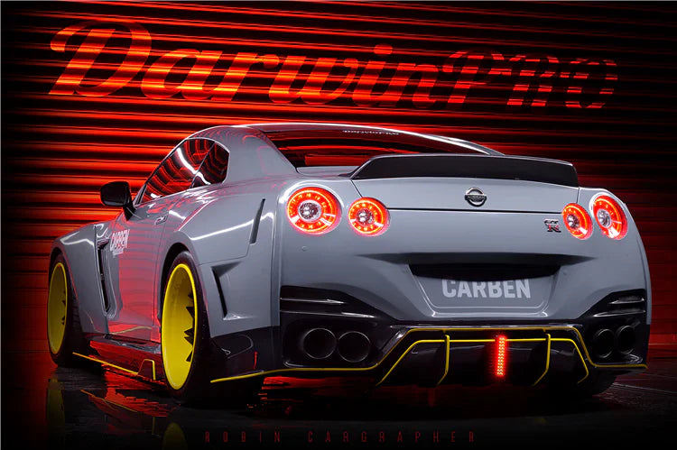 2008-2022 Nissan GTR R35 CBA/DBA/EBA BKSSII Style Rear Bumper w/ Diffuser - [The Exotic Hub]