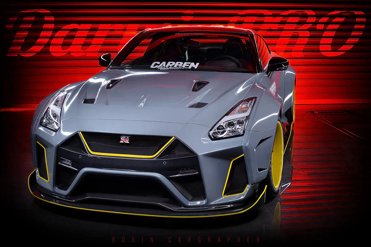 2008-2022 Nissan GTR R35 CBA/DBA/EBA BKSSII Style Carbon Fiber Hood - [The Exotic Hub]