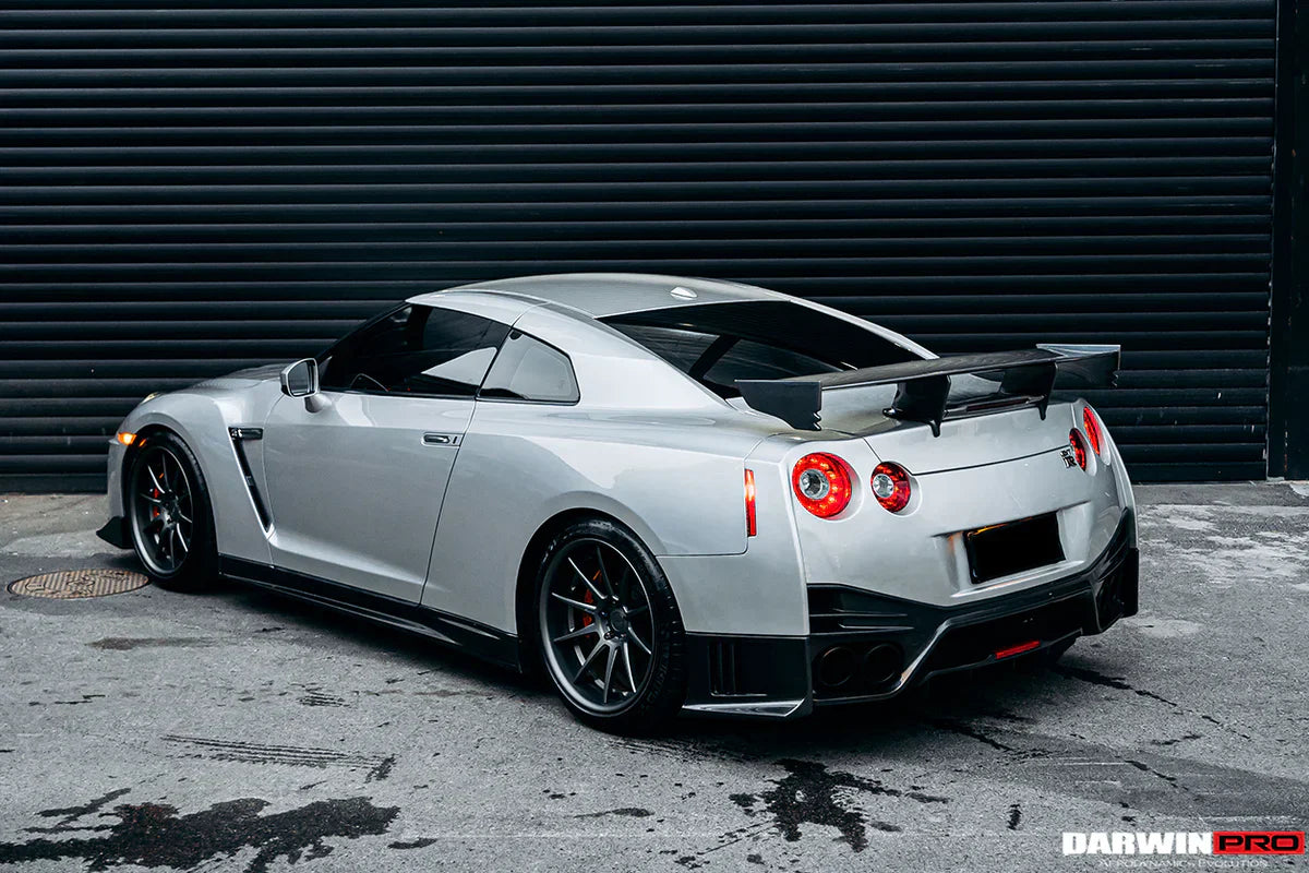 2012-2022 Nissan GTR R35 DBA/EBA NSM Style Carbon Fiber Rear Diffuser With LED Light - [The Exotic Hub]