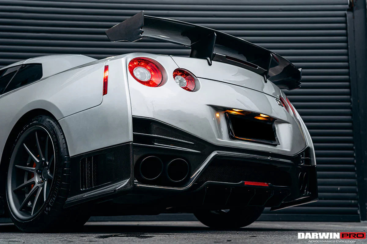 2012-2022 Nissan GTR R35 DBA/EBA NSM Style Carbon Fiber Rear Diffuser With LED Light - [The Exotic Hub]