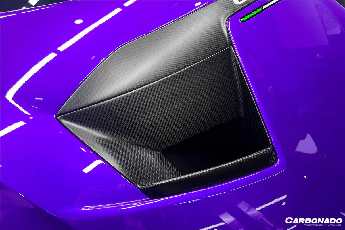 2021-UP Lamborghini Huracan STO Dry Carbon Fiber Hood Vents - [The Exotic Hub]