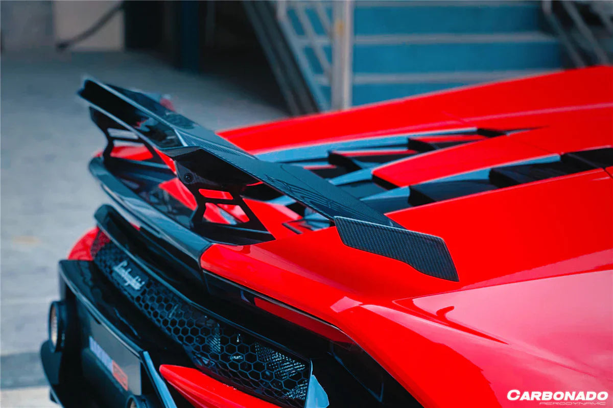 2015-2020 Lamborghini Huracan LP610/LP580 MD Style Carbon Fiber Trunk Spoiler w/ Base - [The Exotic Hub]