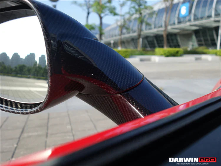 2010-2015 Ferrari 458 Coupe/Spyder/Speciale Dry Carbon Fiber Mirror Housing Replacement - [The Exotic Hub]