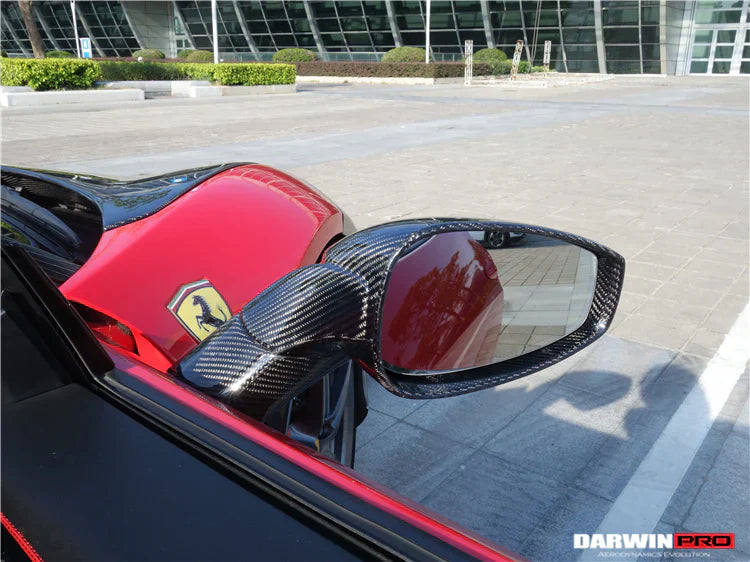 2010-2015 Ferrari 458 Coupe/Spyder/Speciale Dry Carbon Fiber Mirror Housing Replacement - [The Exotic Hub]