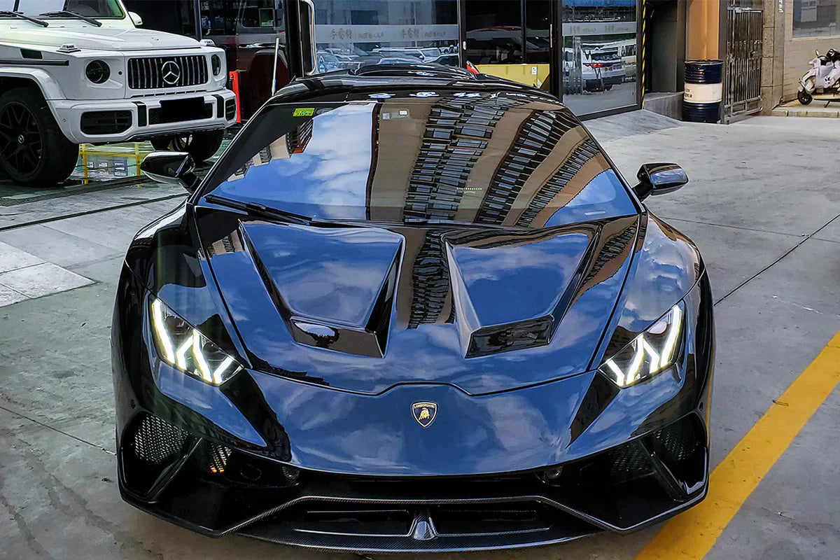 2015-2021 Lamborghini Huracan LP610/LP580/EVO BKSS Style Carbon Fiber Hood - [The Exotic Hub]