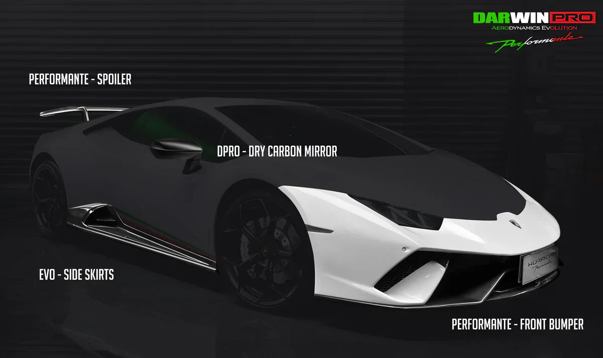 2015-2020 Lamborghini Huracan LP610/LP580 Performante Style Partial Carbon Fiber Aero - Full Kit - [The Exotic Hub]