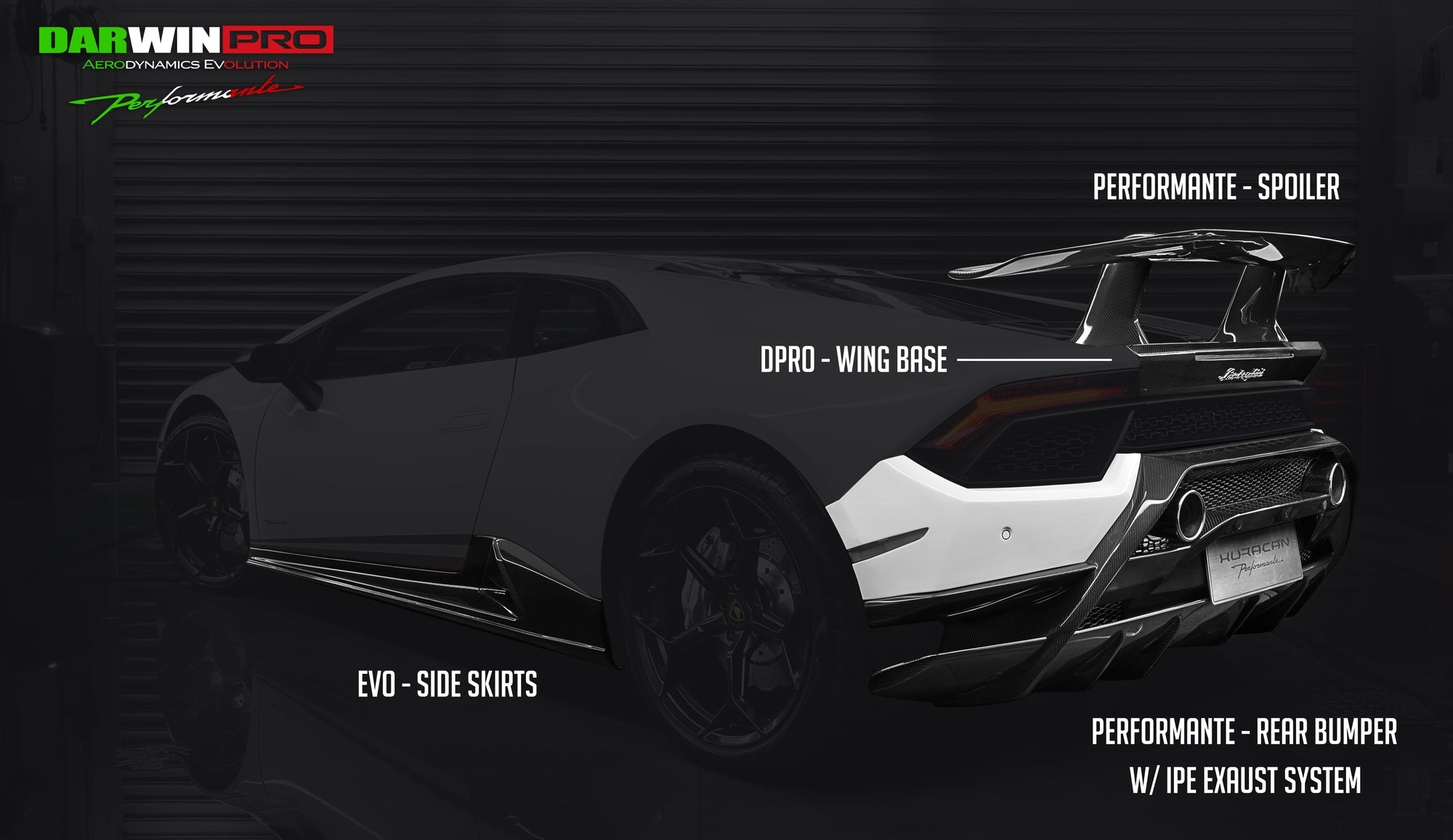 2015-2025 Lamborghini Huracan LP610 & LP580 & EVO & STO & Tecnica PEVO Style Side Skirts