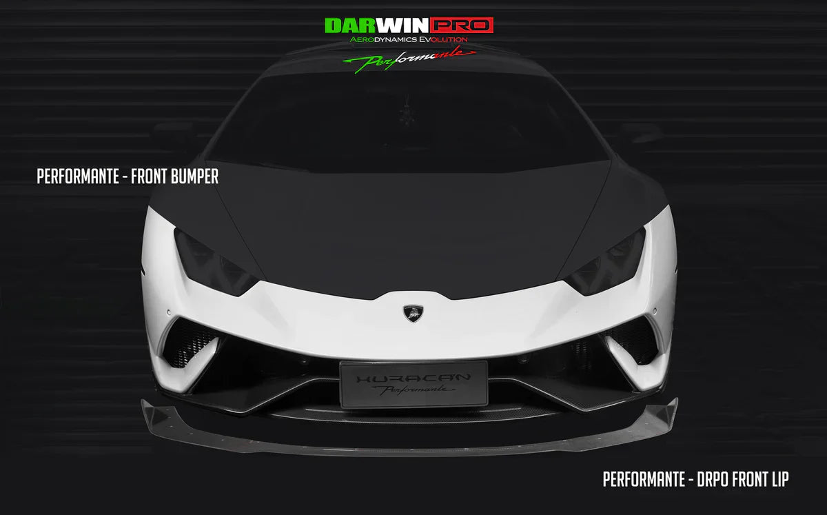 2015-2020 Lamborghini Huracan LP610/LP580/EVO BKSS Style Partial Carbon Front Bumper w/ Lip - [The Exotic Hub]