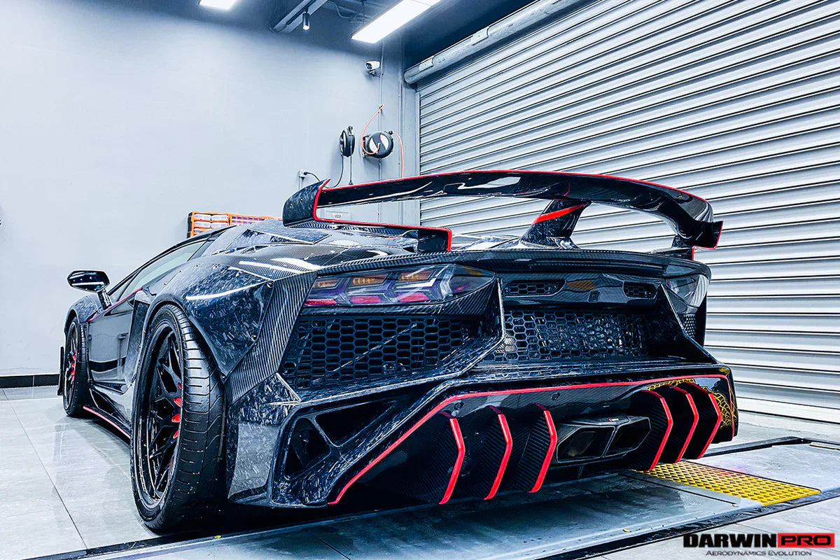 2011-2016 Lamborghini Aventador LP700 Coupe SV-BKSSII Style Wide body Carbon Fiber Aero Full Kit - [The Exotic Hub]