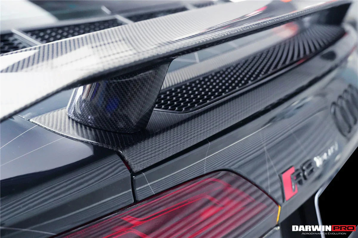 2016-2019 Audi R8 GEN2 V10 PLUS Coupe ONLY GT Style Carbon Fiber Trunk Wing w/ Base - [The Exotic Hub]