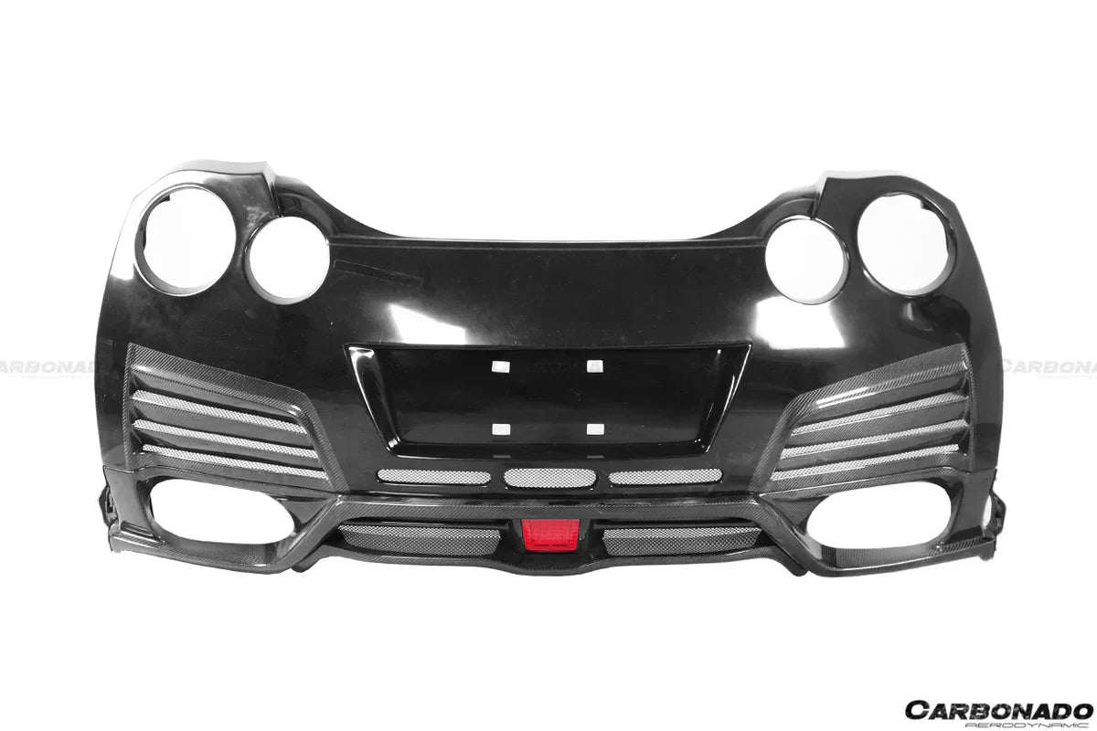 2012-2022 Nissan GTR R35 DBA & EBA VA Style Rear Bumper With Diffuser and LED Light - [The Exotic Hub]