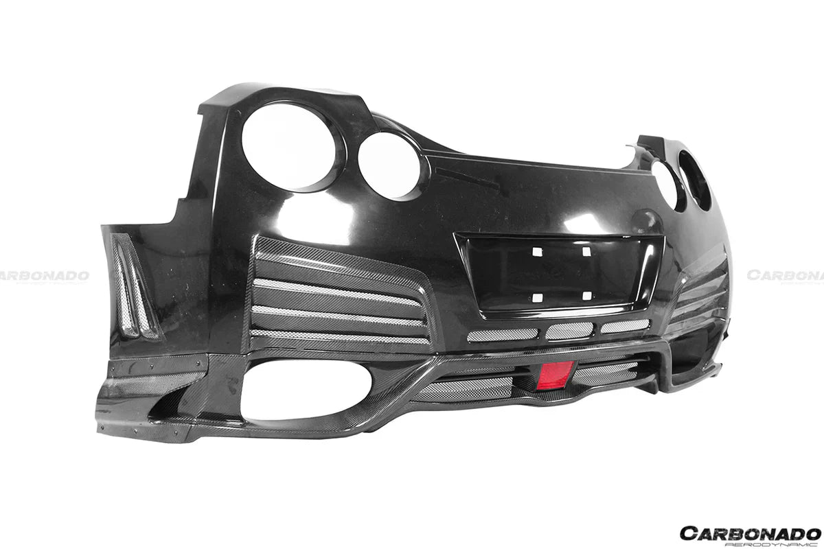 2012-2022 Nissan GTR R35 DBA & EBA VA Style Rear Bumper With Diffuser and LED Light - [The Exotic Hub]