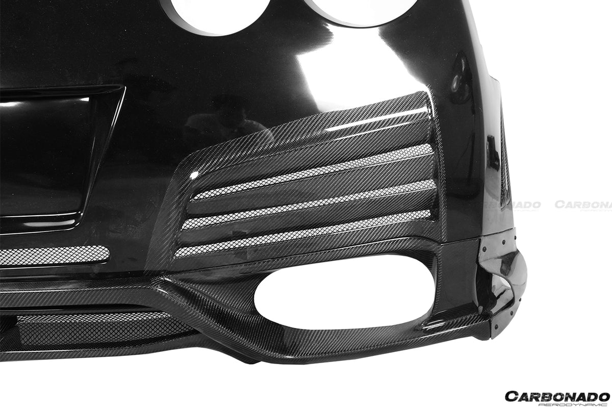 2012-2022 Nissan GTR R35 DBA & EBA VA Style Rear Bumper With Diffuser and LED Light - [The Exotic Hub]