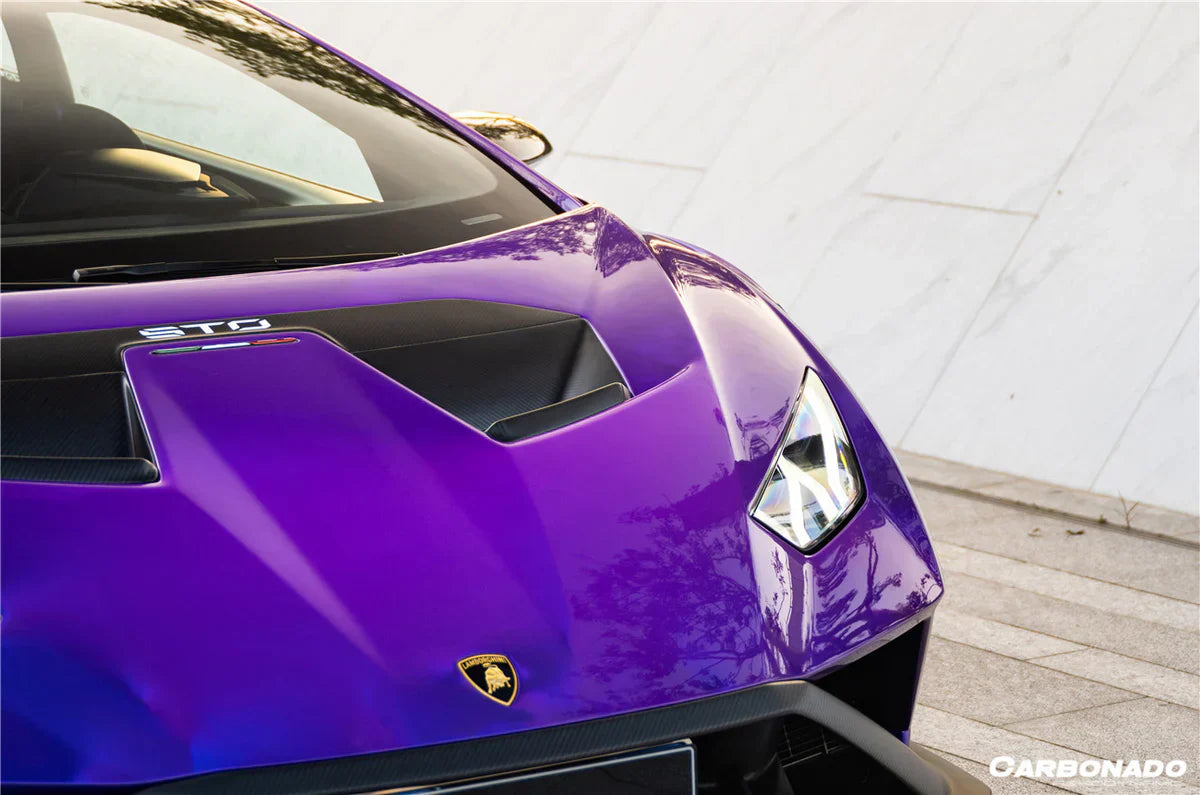 2021-UP Lamborghini Huracan STO Dry Carbon Fiber Hood Vents - [The Exotic Hub]