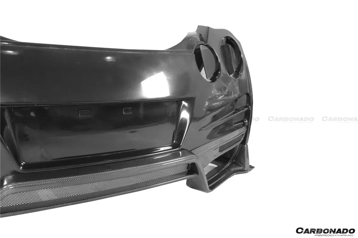 2008-2022 Nissan GTR R35 CBA/DBA/EBA TS Style Rear Bumper w/ Diffuser & Fins - [The Exotic Hub]