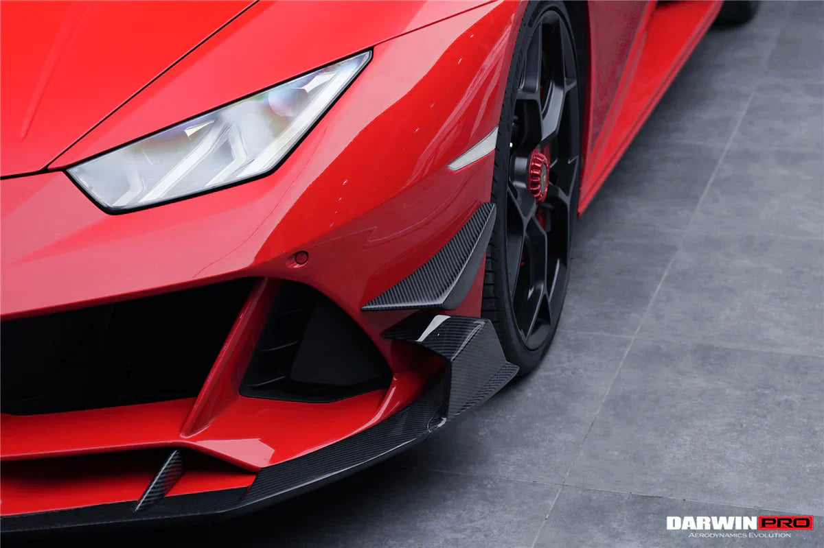 2019-2022 Lamborghini Huracan EVO 4WD ONLY BKSS Style Carbon Front Bumper Canards - [The Exotic Hub]