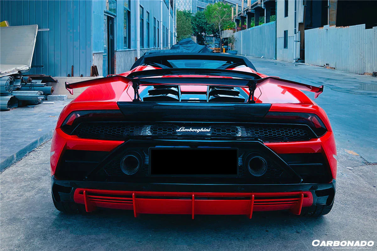 2015-2020 Lamborghini Huracan LP610/LP580 MD Style Carbon Fiber Trunk Spoiler w/ Base - [The Exotic Hub]