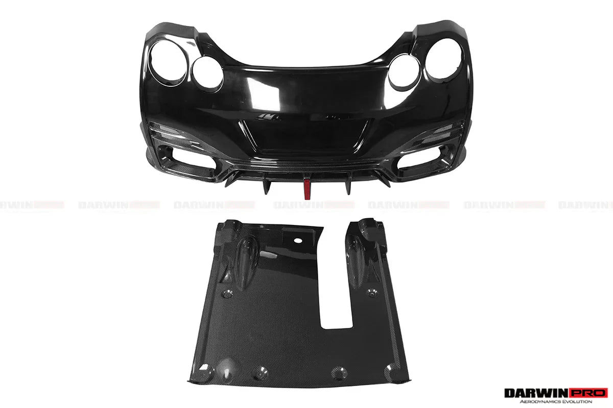 2008-2022 Nissan GTR R35 CBA/DBA/EBA BKSSII Style Rear Bumper w/ Diffuser - [The Exotic Hub]