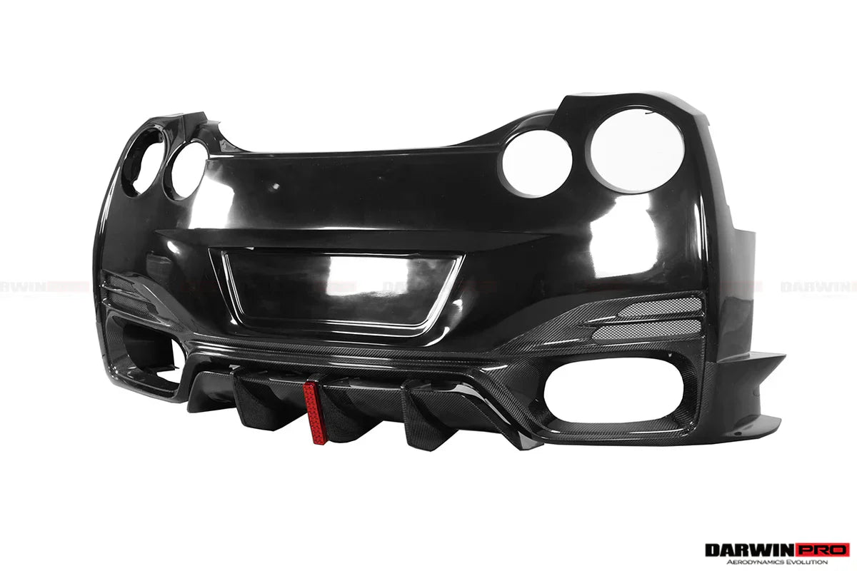 2008-2022 Nissan GTR R35 CBA/DBA/EBA BKSSII Style Rear Bumper w/ Diffuser - [The Exotic Hub]