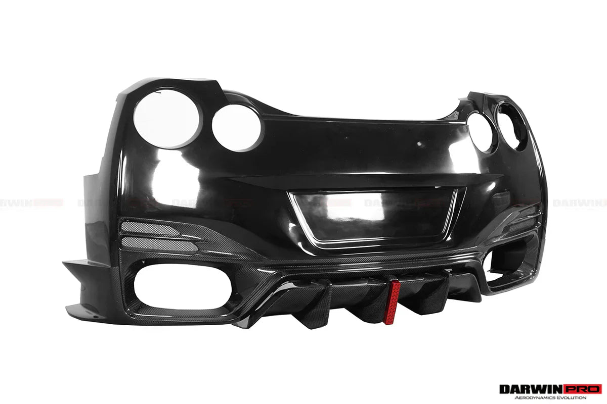 2008-2022 Nissan GTR R35 CBA/DBA/EBA BKSSII Style Rear Bumper w/ Diffuser - [The Exotic Hub]