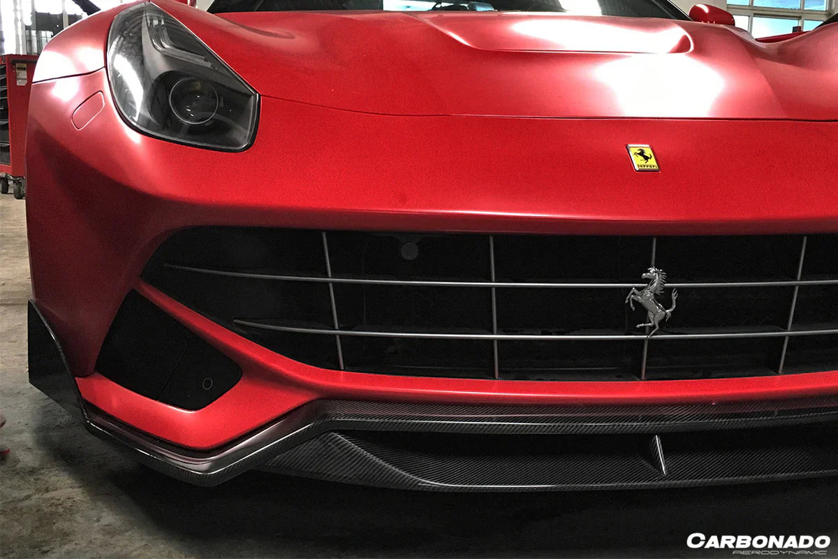 2012-2017 Ferrari F12 Berlinetta DC Style Carbon Fiber Front Lip - [The Exotic Hub]