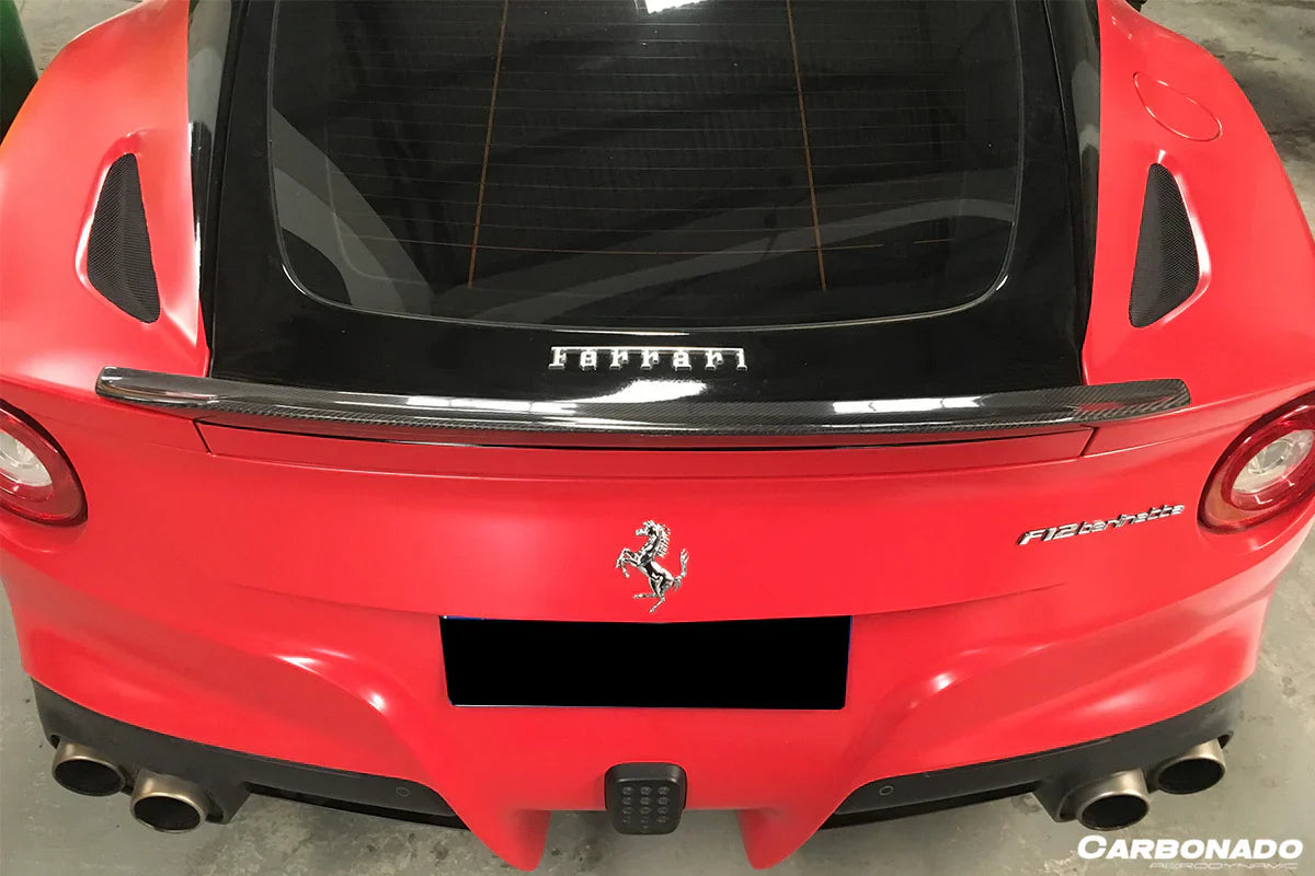 2012-2017 Ferrari F12 Berlinetta DC Style Carbon Fiber Trunk Spoiler - [The Exotic Hub]