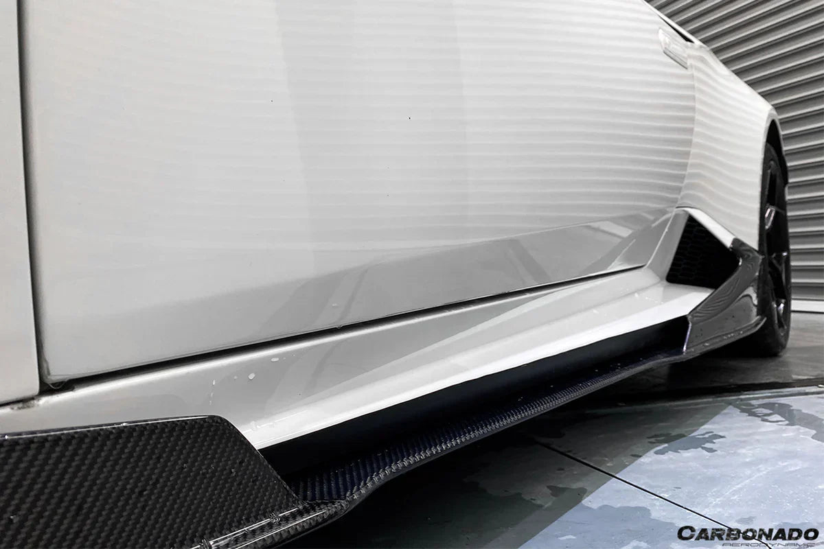 2015-2020 Lamborghini Huracan LP610/LP580 MD Style Carbon Fiber Side Skirts - [The Exotic Hub]