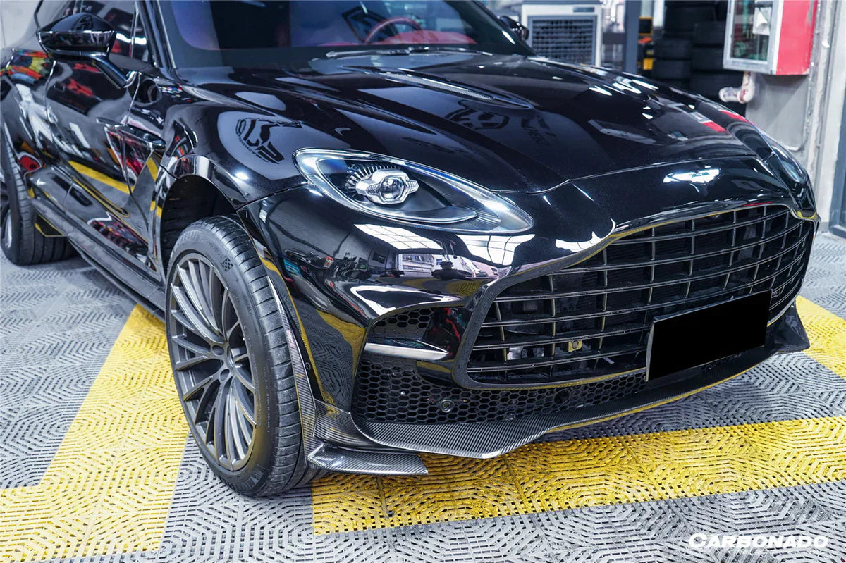 2021-2024 Aston Martin DBX 707 Style Dry Carbon Fiber Front Bumper With Lights - [The Exotic Hub]