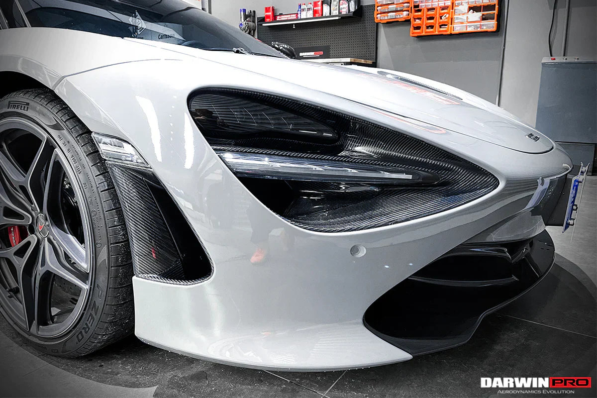 2017-2020 McLaren 720s Dry Carbon Fiber Headlight Inserts Tim Replacement - [The Exotic Hub]