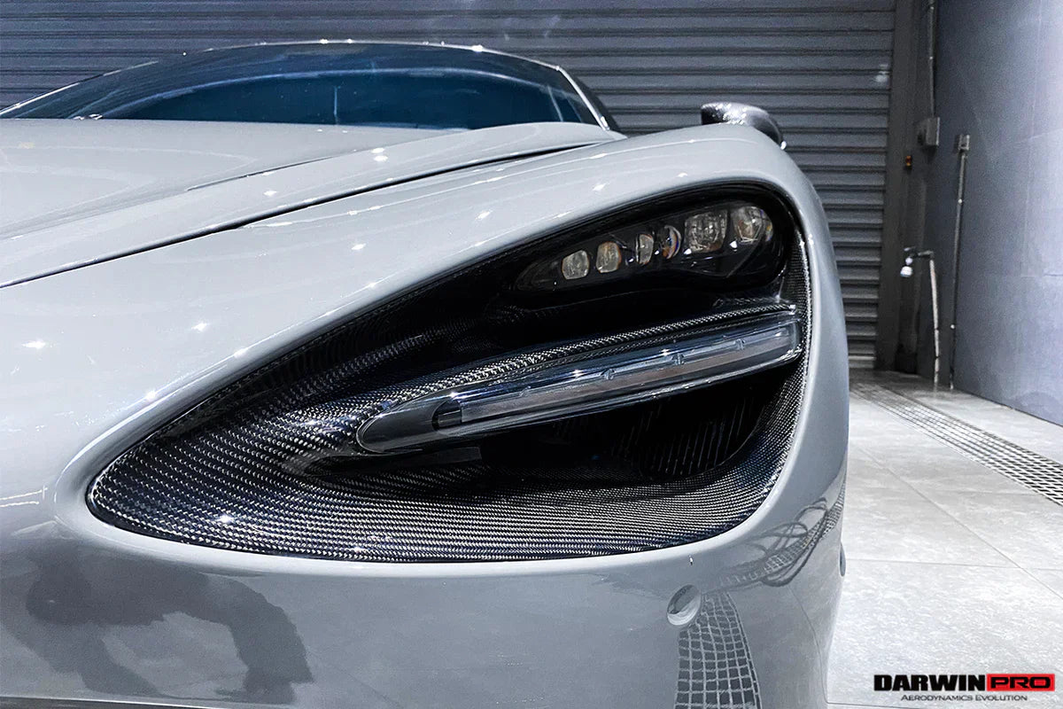 2017-2020 McLaren 720s Dry Carbon Fiber Headlight Inserts Tim Replacement - [The Exotic Hub]