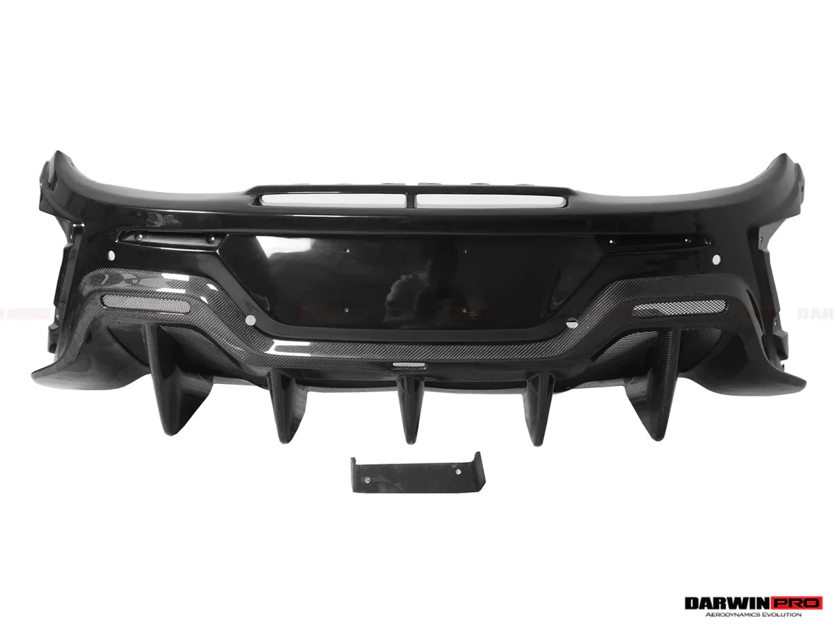 2015-2020 McLaren 540C & 570S & 570GT 600LT-Style Partial Carbon Fiber Rear Bumper with Diffuser and Trunk Spoiler and Engine Trunk and Exhaust - [The Exotic Hub]