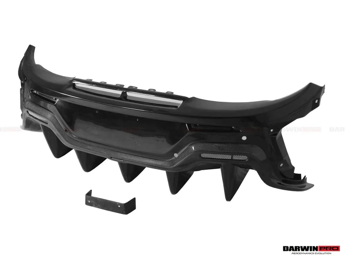 2015-2020 McLaren 540C & 570S & 570GT 600LT-Style Partial Carbon Fiber Rear Bumper with Diffuser and Trunk Spoiler and Engine Trunk and Exhaust - [The Exotic Hub]