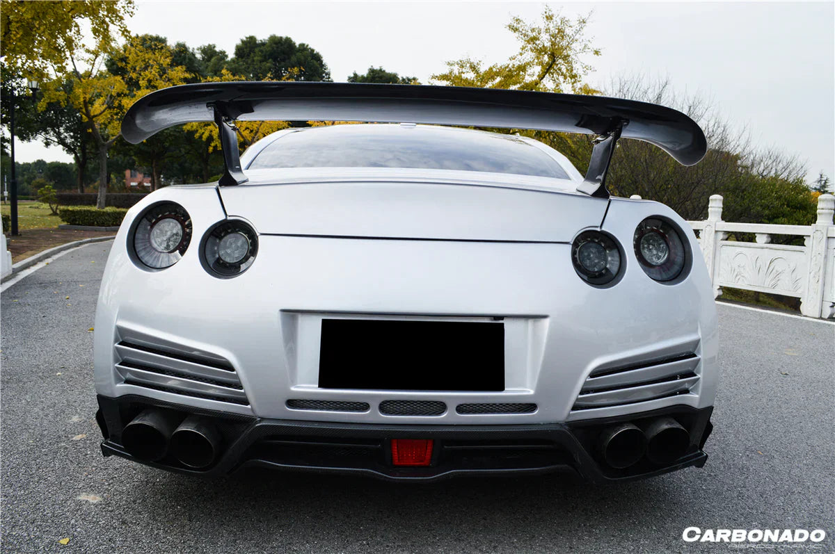 2012-2022 Nissan GTR R35 DBA & EBA VA Style Rear Bumper With Diffuser and LED Light - [The Exotic Hub]