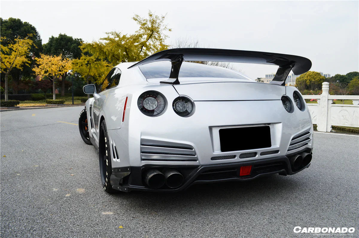 2012-2022 Nissan GTR R35 DBA & EBA VA Style Rear Bumper With Diffuser and LED Light - [The Exotic Hub]