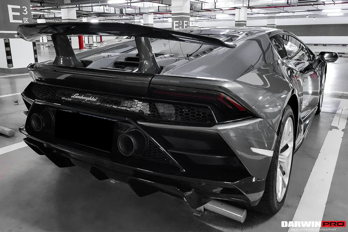 2015-2022 Lamborghini Huracan LP610 & LP580 & EVO Coupe Performante Style Carbon Fiber Spoiler Wing and Engine Hood - [The Exotic Hub]