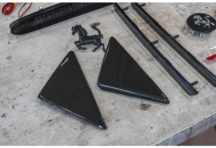 Novitec Carbon Window Triangle Covers for 488 Pista - [The Exotic Hub]