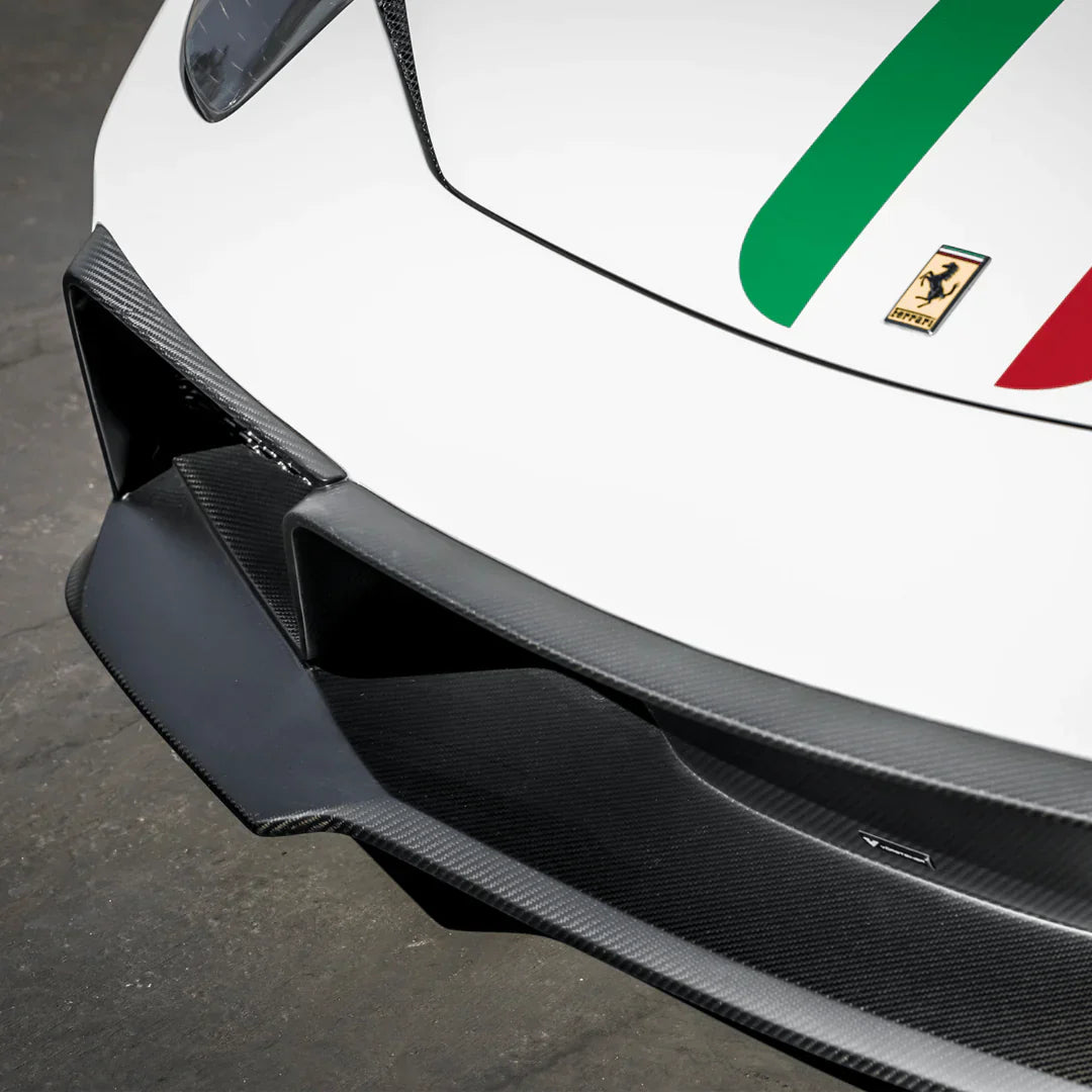 FERRARI 458 ITALIA VX CARBON FIBER FRONT BUMPER W/ FRONT SPOILER - [The Exotic Hub]
