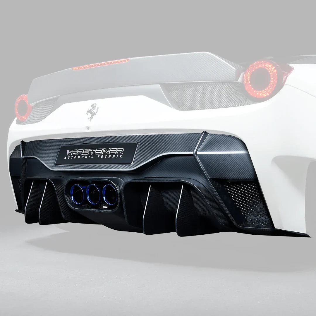 FERRARI 458 ITALIA VX AERO REAR BUMPER W/ REAR DIFFUSER (INCL. EXHAUST TIPS) - [The Exotic Hub]