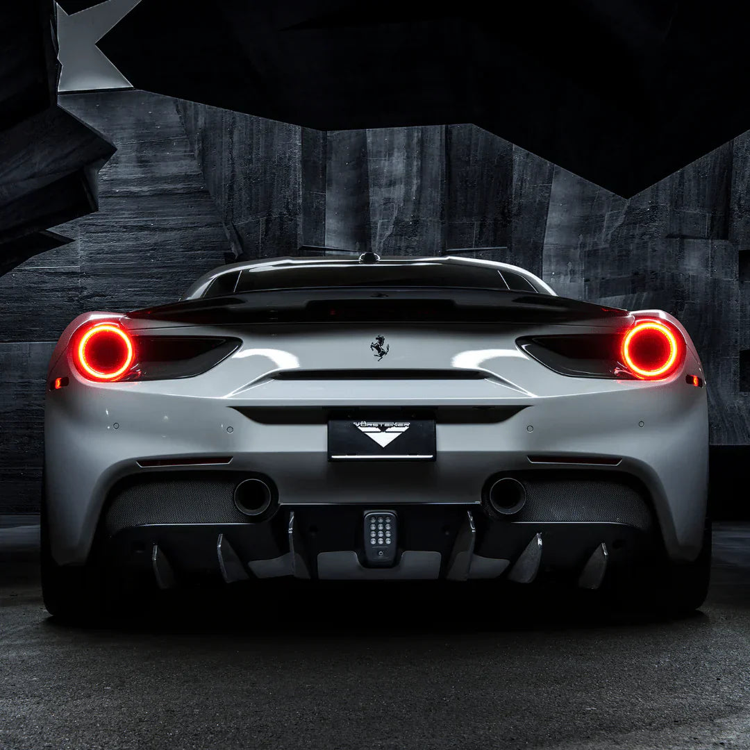 FERRARI 488 DIAVOLO CARBON FIBER REAR DIFFUSER FINS (SET OF 6) - [The Exotic Hub]