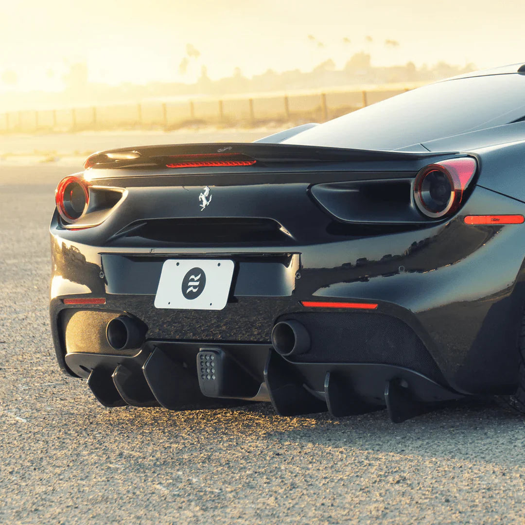 FERRARI 488 DIAVOLO CARBON FIBER REAR DIFFUSER FINS (SET OF 6) - [The Exotic Hub]
