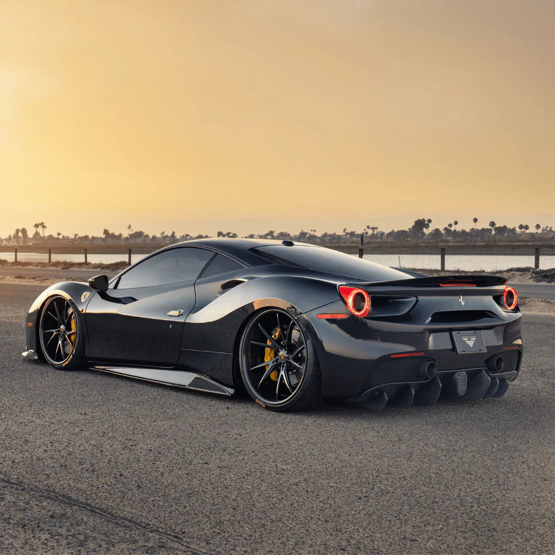 FERRARI 488 DIAVOLO CARBON FIBER REAR DIFFUSER FINS (SET OF 6) - [The Exotic Hub]